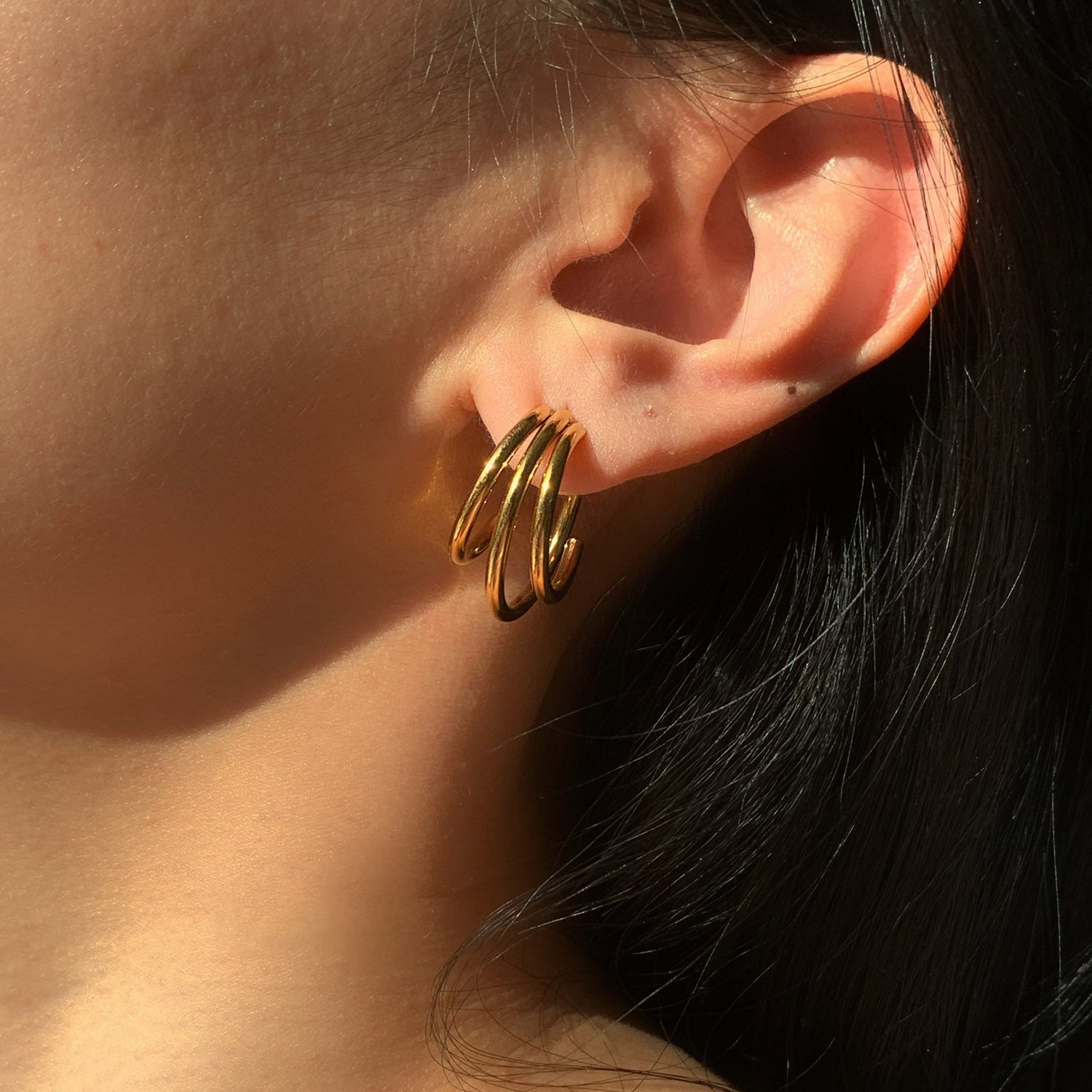 Triple Hoop Earrings