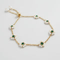 Green Daisy Bracelet